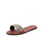 Ciabattina da donna bassa con perline - Le Slippers